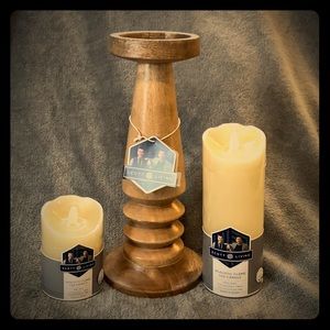 Scott Living candle holder and flameless candles